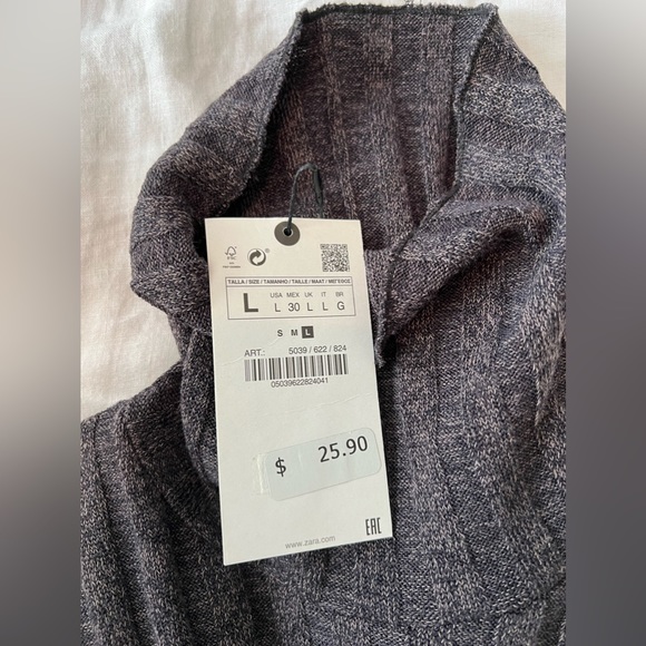 ZARA Turtleneck Ribbed Top - Picture 2 of 4
